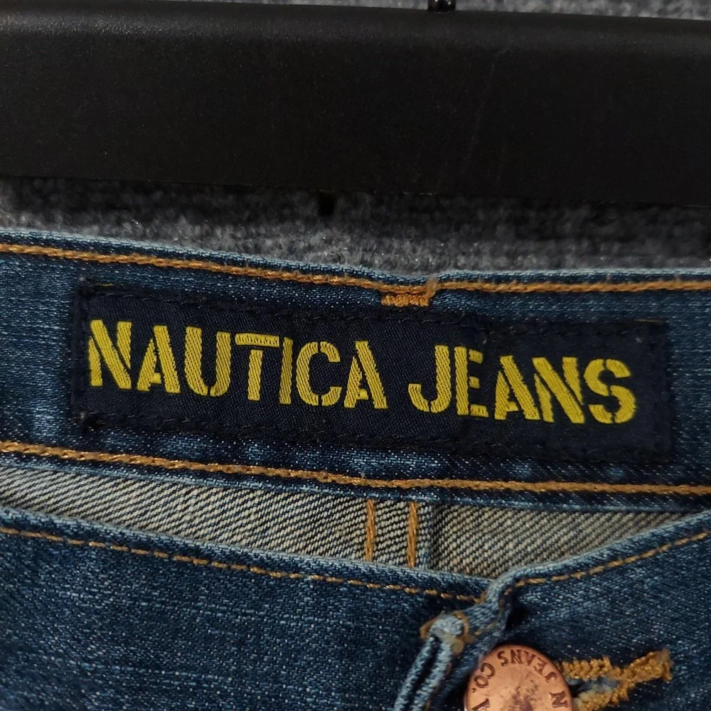 Nautica‎ Jeans Mens 36x30 Blue Medium Wash Regular Straight Denim Pants Casual